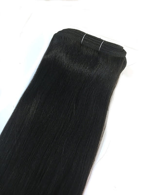 Indian Remy Yaki Straight Human Hair Extensions - Wefted Hair 14" - Hairesthetic