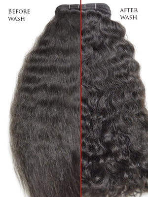 Indian Remy Kinky Wave Human Hair Extensions - Wefted Hair 14" - Hairesthetic