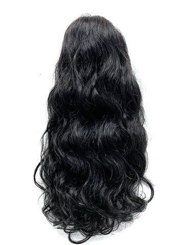 Draw String Ponytail- 100% Human Hair Deep Bodywave 12"