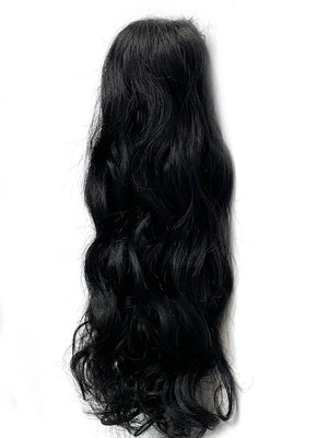 Draw String Ponytail- 100% Human Hair Deep Bodywave 14"