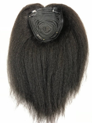 Hair Topper with Kinky Straight-100% Human Hair 18" - Hairesthetic