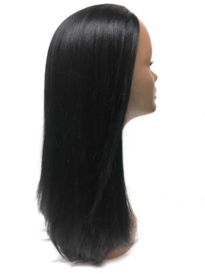 Half Wig 100% Human Hair in Yaki Straight 18" - Hairesthetic