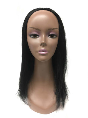 Half Wig 100% Human Hair in Yaki Straight 18" - Hairesthetic