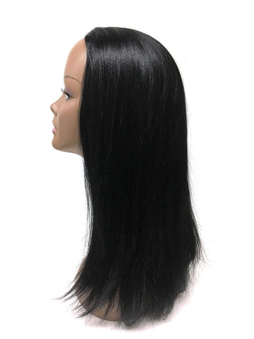 Half Wig 100% Human Hair in Yaki Straight 18" - Hairesthetic