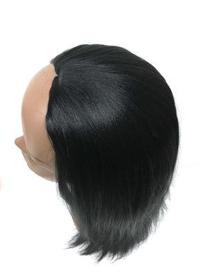 Half Wig 100% Human Hair in Yaki Straight 18" - Hairesthetic