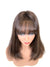Hair Topper with Kinky Straight Bangs -100% Human Hair 14"