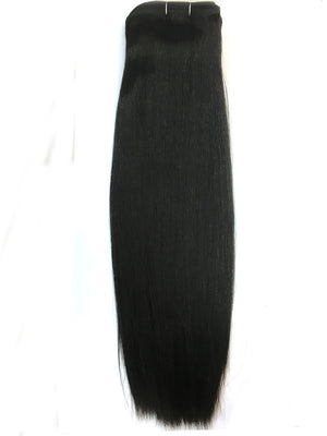 Indian Remy Yaki Straight Human Hair Extensions - Wefted Hair 12" - Hairesthetic