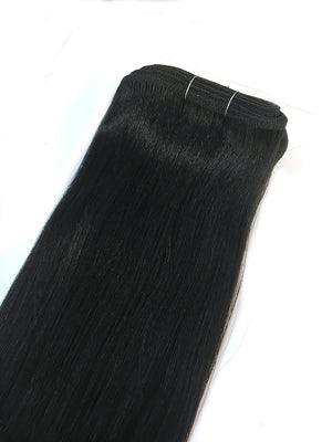 Indian Remy Yaki Straight Human Hair Extensions - Wefted Hair 10" - Hairesthetic