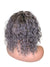 Hair Topper with Kinky Wave-100% Human Hair 12" - Gray Mixed