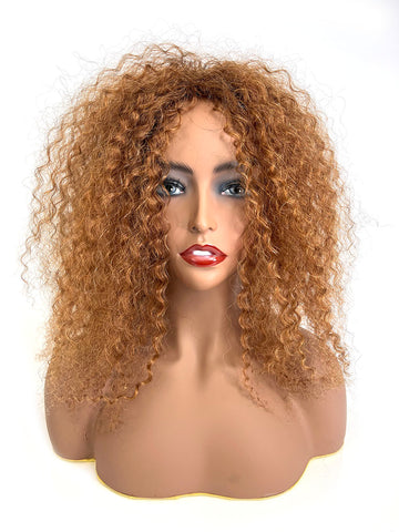Human Hair Topper, Kinky Curly,  High quality, 100% human hair 18"