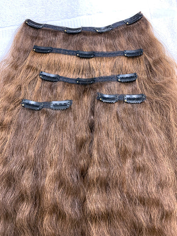 5 piece Kinky Wave 18" Clip on Hair - Hairesthetic