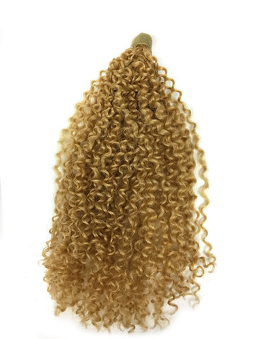 Wrap Around 100% Human Hair Ponytail in Kinky Tight Wave 18" - Hairesthetic