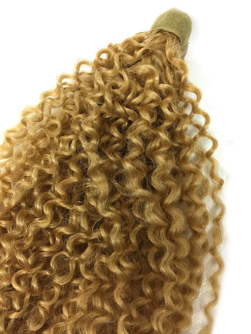 Wrap Around 100% Human Hair Ponytail in Kinky Tight Wave 18" - Hairesthetic