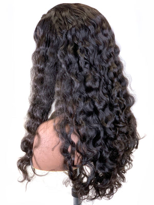 Half Wig 100% Human Hair in French Wave 18"