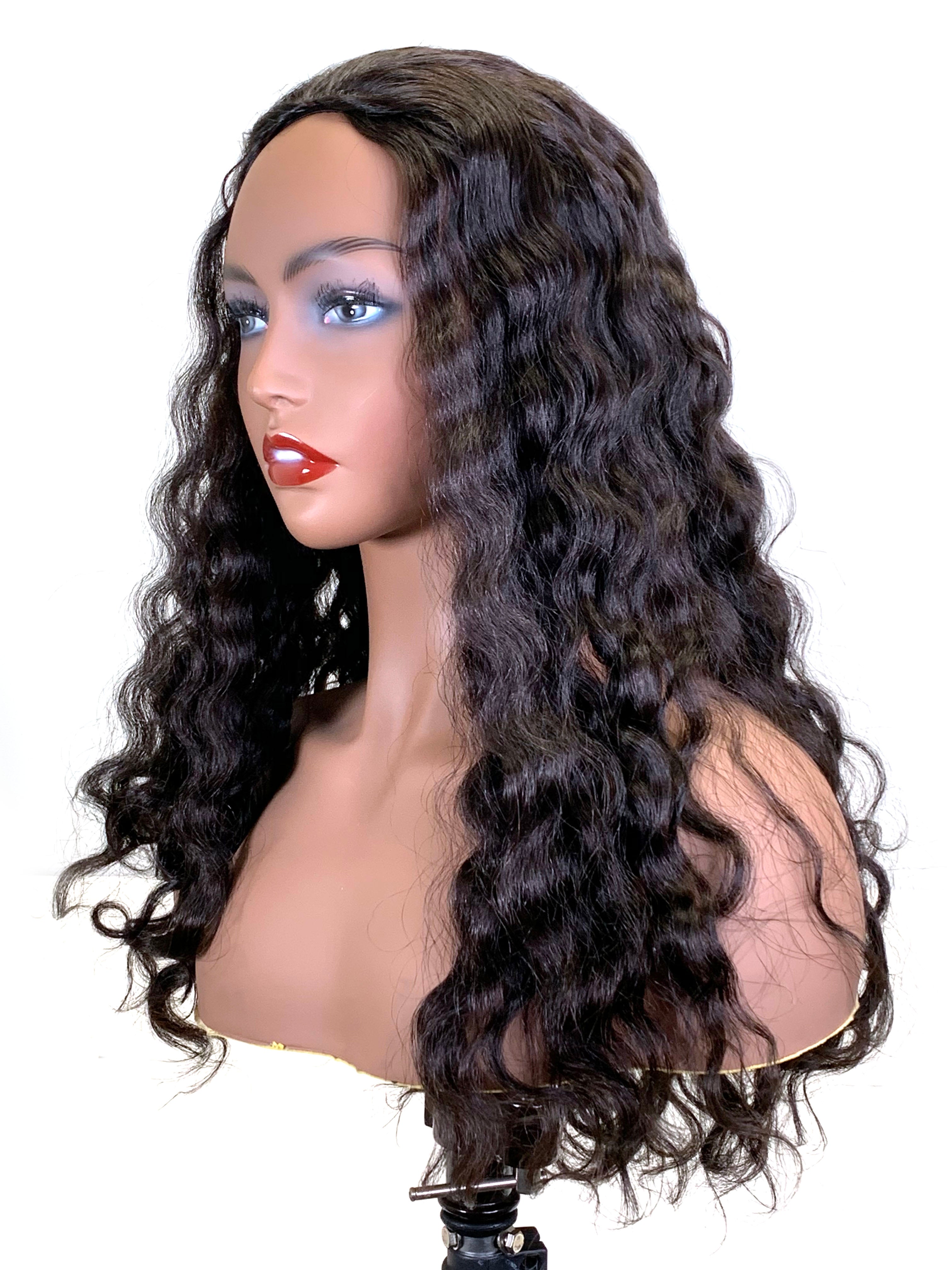 Long wavy human hair half wigs Clearance