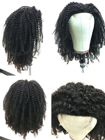 Customized Kinky Curly Wig for Client - Hair Provided by Client - Hairesthetic