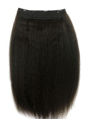 Full Head Single Clip In Extensions in Kinky Straight 12" - Hairesthetic