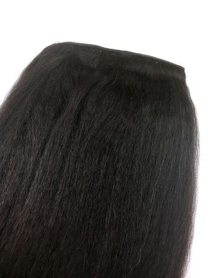 Full Head Single Clip In Extensions in Kinky Straight 14" - Hairesthetic