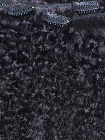 Clip on Human Hair in Kinky Curly 18" - Hairesthetic