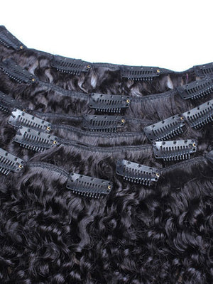 Clip on Human Hair in Kinky Curly 18" - Hairesthetic