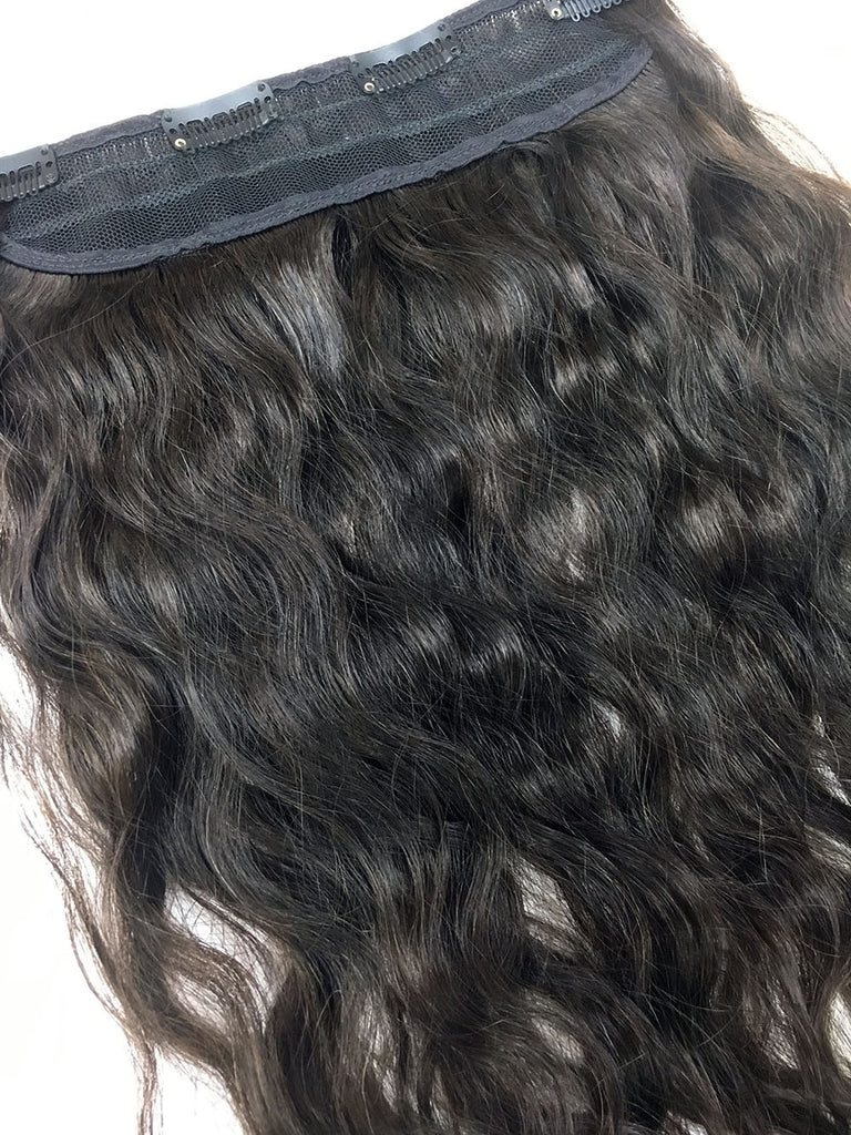 Full Head Single Clip In Extensions in Deep Bodywave 18" - Hairesthetic
