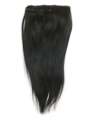 Full Head Single Clip In Extensions in Yaki Straight 14" - Hairesthetic