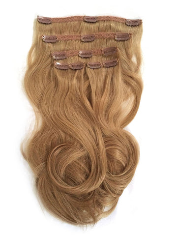 Indian Remy Bodywave Clip on Hair, Color 12 - Blonde Brown - Hairesthetic