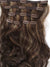 Indian Remy Bodywave Clip on Hair, Tri-Color 4-27-30 - Medium brown, honey blonde, copper red - Hairesthetic