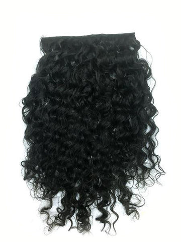 Custom Clip on Human Hair in Brazilian Curly 14" - Hairesthetic