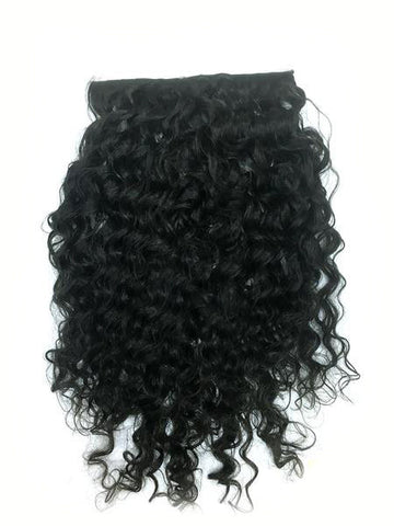 Clip on Human Hair in Brazilian Curly 12" - Hairesthetic