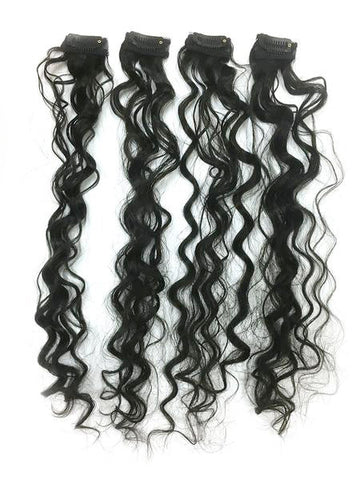 Custom Clip on Human Hair in Brazilian Curly 14" - Hairesthetic