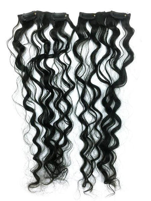 Custom Clip on Human Hair in Brazilian Curly 14" - Hairesthetic