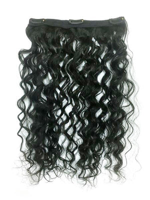 Custom Clip on Human Hair in Brazilian Curly 14" - Hairesthetic