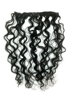 Custom Clip on Human Hair in Brazilian Curly 14" - Hairesthetic