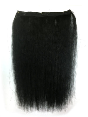 Clip on Human Hair in Kinky Straight 12" - Hairesthetic