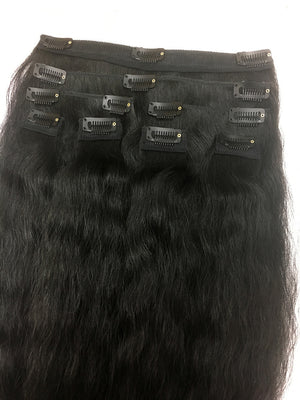 Clip on Human Hair in Kinky Wavy 12" - Hairesthetic