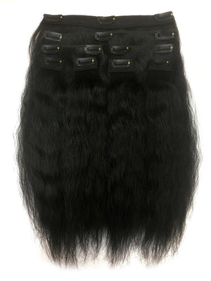 Clip on Human Hair in Kinky Wavy 12" - Hairesthetic