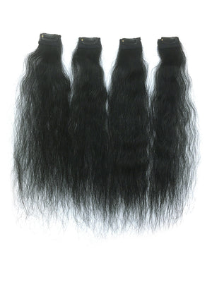 Clip on Human Hair in Kinky Wavy 12" - Hairesthetic
