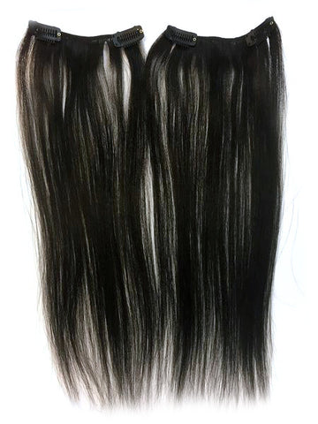 Clip on Human Hair in Yaki Straight 18" - Hairesthetic