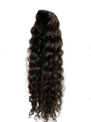 Draw String Ponytail Deep Wave Human Hair 26" - Hairesthetic