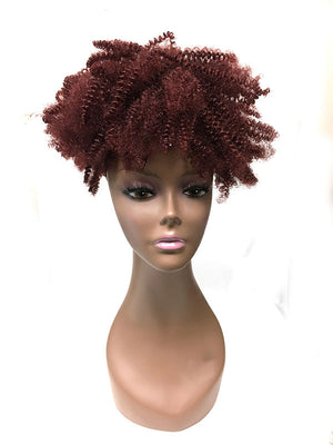 Draw String Ponytail in  Tight Kinky Curly , 100% human hair 12" - Hairesthetic