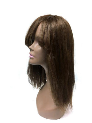 Hair Topper with Yaki Straight - 100% Human Hair 18" - Hairesthetic