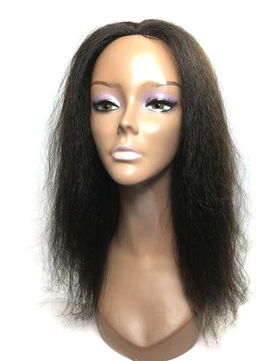 Hair Topper with Kinky Straight-100% Human Hair 18" - Hairesthetic