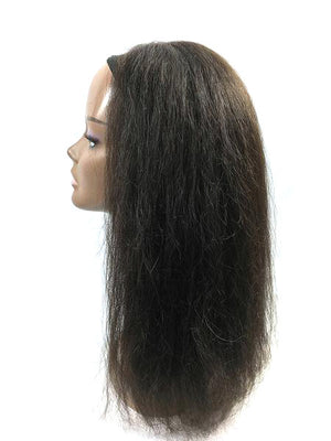 Hair Topper with Kinky Straight-100% Human Hair 14" - Hairesthetic