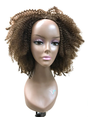 Half Wig 100% Human Hair in Tight Kinky Curly 14" - Hairesthetic