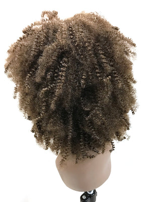 Half Wig 100% Human Hair in Tight Kinky Curly 14" - Hairesthetic