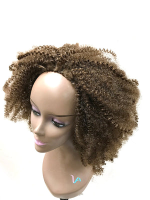 Half Wig 100% Human Hair in Tight Kinky Curly 14" - Hairesthetic