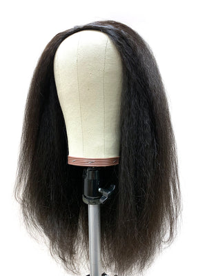 Half Wig 100% Human Hair in Kinky Straight 18" - Hairesthetic