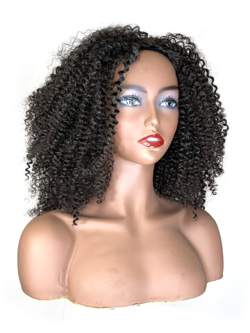 Half Wig 100% Human Hair in Kinky Curly 14"