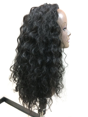 CUSTOM-180% Density Half Wig 100% Human Hair in Kinky Wave 18" - Hairesthetic